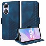 For OPPO A78 5G Global Embossed Rhombus Starry Leather Phone Case(Blue)