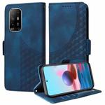 For OPPO A94 5G / F19 Pro+ 5G Embossed Rhombus Starry Leather Phone Case(Blue)