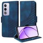 For OPPO A3 Pro 5G Global / India Embossed Rhombus Starry Leather Phone Case(Blue)