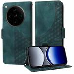 For OPPO Find X8 Pro Embossed Rhombus Starry Leather Phone Case(Green)