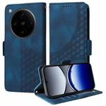 For OPPO Find X8 Pro Embossed Rhombus Starry Leather Phone Case(Blue)