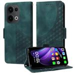 For OPPO Reno13 Global Embossed Rhombus Starry Leather Phone Case(Green)
