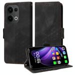 For OPPO Reno13 Global Embossed Rhombus Starry Leather Phone Case(Black)
