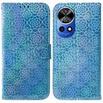 For Huawei nova 12 Pro Colorful Magnetic Buckle Leather Phone Case(Blue)