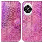 For Huawei nova 14 Colorful Magnetic Buckle Leather Phone Case(Pink)
