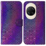 For Huawei nova 14 Ultra Colorful Magnetic Buckle Leather Phone Case(Purple)