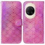 For Huawei nova 14 Ultra Colorful Magnetic Buckle Leather Phone Case(Pink)