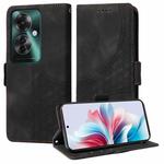 For OPPO Reno11 F / F25 Pro Embossed Rhombus Starry Leather Phone Case(Black)