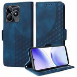 For Realme C53 / Narzo N53 Embossed Rhombus Starry Leather Phone Case(Blue)