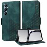 For Realme C65 4G Global Embossed Rhombus Starry Leather Phone Case(Green)