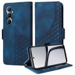 For Realme C65 4G Global Embossed Rhombus Starry Leather Phone Case(Blue)