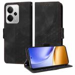 For Realme 14 Global Embossed Rhombus Starry Leather Phone Case(Black)
