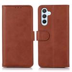 For Samsung Galaxy S24 FE 5G Cow Texture Flip Leather Phone Case(Brown)