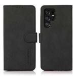 For Samsung Galaxy S25 Ultra 5G KHAZNEH Matte Texture Leather Phone Case(Black)