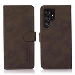For Samsung Galaxy S25 Ultra 5G KHAZNEH Matte Texture Leather Phone Case(Brown)
