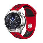 For Samsung Gear S4 Active 22mm Two-color Silicone Watch Band(Red Black)