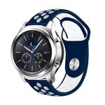 For Samsung Gear S4 Active 22mm Two-color Silicone Watch Band(Blue White)