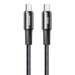 REMAX RC-C100 1.2m 30W Type-C to Type-C Fast Charging Braided Data Cable(Black)