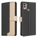 For Nokia C22 Color Matching RFID Anti-theft Leather Phone Case(Black)