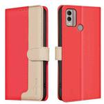 For Nokia C22 Color Matching RFID Anti-theft Leather Phone Case(Red)