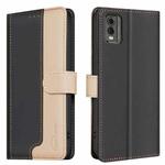 For Nokia C32 Color Matching RFID Anti-theft Leather Phone Case(Black)