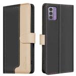 For Nokia G42 Color Matching RFID Anti-theft Leather Phone Case(Black)