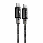 REMAX RC-C036 1.2m 30W Type-C to Type-C Transparent Braided Fast Charging Cable(Black)