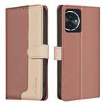 For Honor 100 Color Matching RFID Anti-theft Leather Phone Case(Brown)