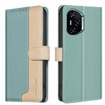 For Honor 300 Pro / 300 Ultra Color Matching RFID Anti-theft Leather Phone Case(Green)