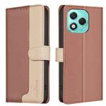 For Honor 400 Lite Color Matching RFID Anti-theft Leather Phone Case(Brown)