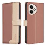 For Honor 400 Global 156.5mm Color Matching RFID Anti-theft Leather Phone Case(Brown)