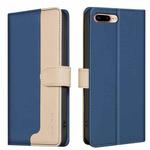 For iPhone 8 Plus / 7 Plus Color Matching RFID Anti-theft Leather Phone Case(Blue)
