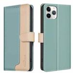 For iPhone 11 Pro Color Matching RFID Anti-theft Leather Phone Case(Green)