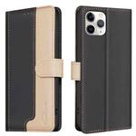 For iPhone 11 Pro Color Matching RFID Anti-theft Leather Phone Case(Black)