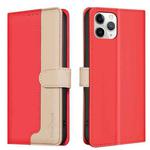 For iPhone 11 Pro Color Matching RFID Anti-theft Leather Phone Case(Red)