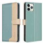 For iPhone 11 Pro Max Color Matching RFID Anti-theft Leather Phone Case(Green)