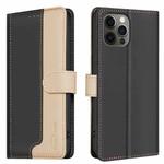 For iPhone 14 Pro Color Matching RFID Anti-theft Leather Phone Case(Black)