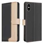 For iPhone XS Max Color Matching RFID Anti-theft Leather Phone Case(Black)