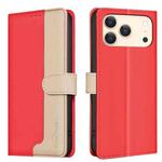 For iPhone 17 Pro Color Matching RFID Anti-theft Leather Phone Case(Red)