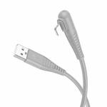 Borofone BX105 2.4A USB-A to 8 Pin Fast Charge Data Cable, Length:1m(Grey)