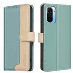 For Xiaomi Poco F3 / Mi 11i Color Matching RFID Anti-theft Leather Phone Case(Green)