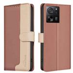 For Xiaomi 13T / Redmi K60 Ultra Color Matching RFID Anti-theft Leather Phone Case(Brown)