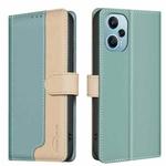 For Xiaomi Poco F5 5G Color Matching RFID Anti-theft Leather Phone Case(Green)