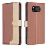 For Xiaomi Poco X3 / X3 NFC Color Matching RFID Anti-theft Leather Phone Case(Brown)