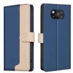 For Xiaomi Poco X3 / X3 NFC Color Matching RFID Anti-theft Leather Phone Case(Blue)