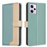 For Xiaomi Poco X5 Pro Color Matching RFID Anti-theft Leather Phone Case(Green)