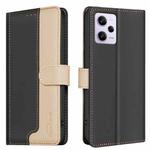 For Xiaomi Poco X5 Pro Color Matching RFID Anti-theft Leather Phone Case(Black)