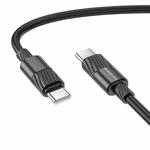 Borofone BX106 60W USB-C / Type-C to USB-C / Type-C Fast Charge Data Cable, Length:1m(Black)