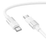 Borofone BX106 60W USB-C / Type-C to USB-C / Type-C Fast Charge Data Cable, Length:1m(White)