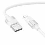 Borofone BX106 2.4A USB-A to 8 Pin Fast Charge Data Cable, Length:1m(White)